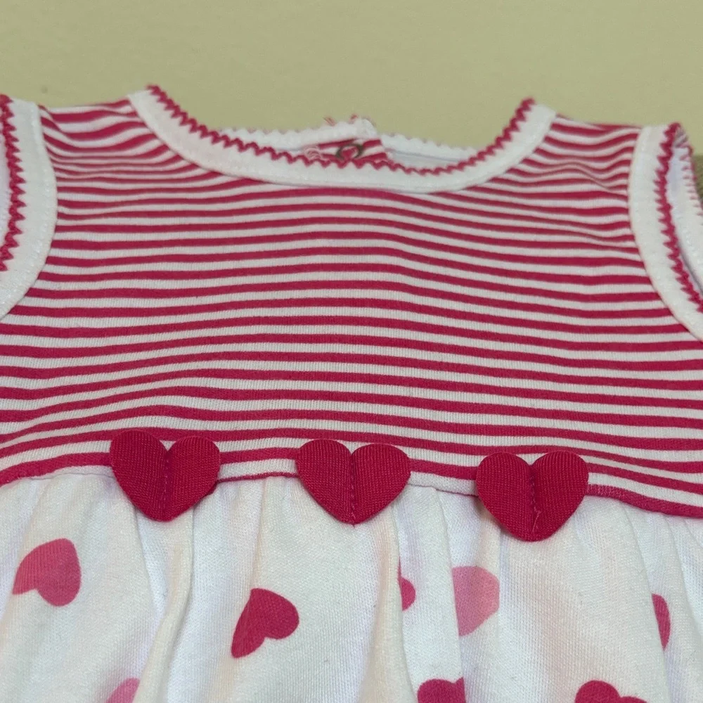 Little Me Pink and White Heart Diaper Cover